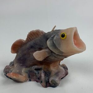 Fish Candle Wax figurine Multicolor Fishing Outdoor lovers Large mouth Bass